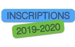 Inscriptions Saison 2019-2020